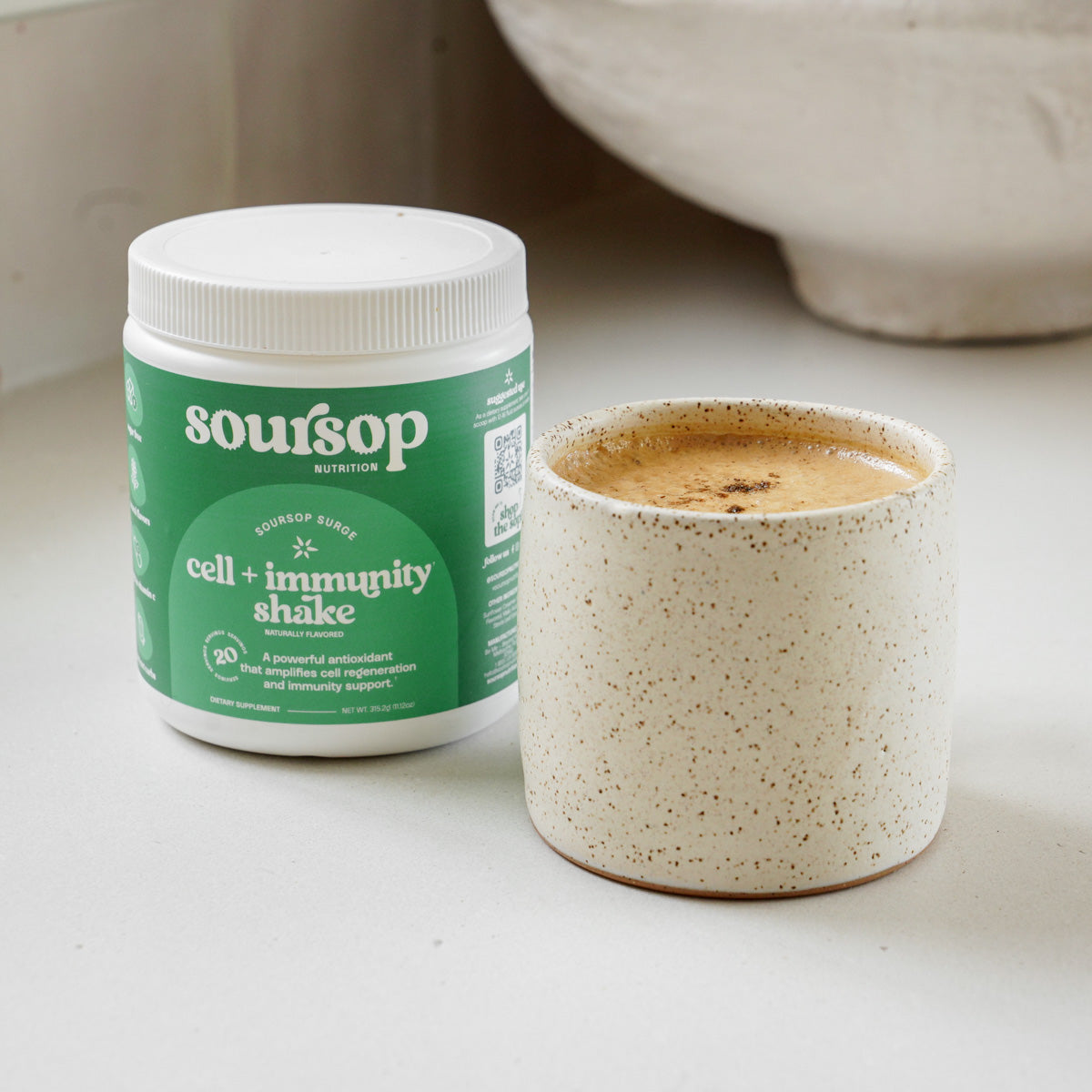 Almond Butter Maple Latte
– Soursop Nutrition