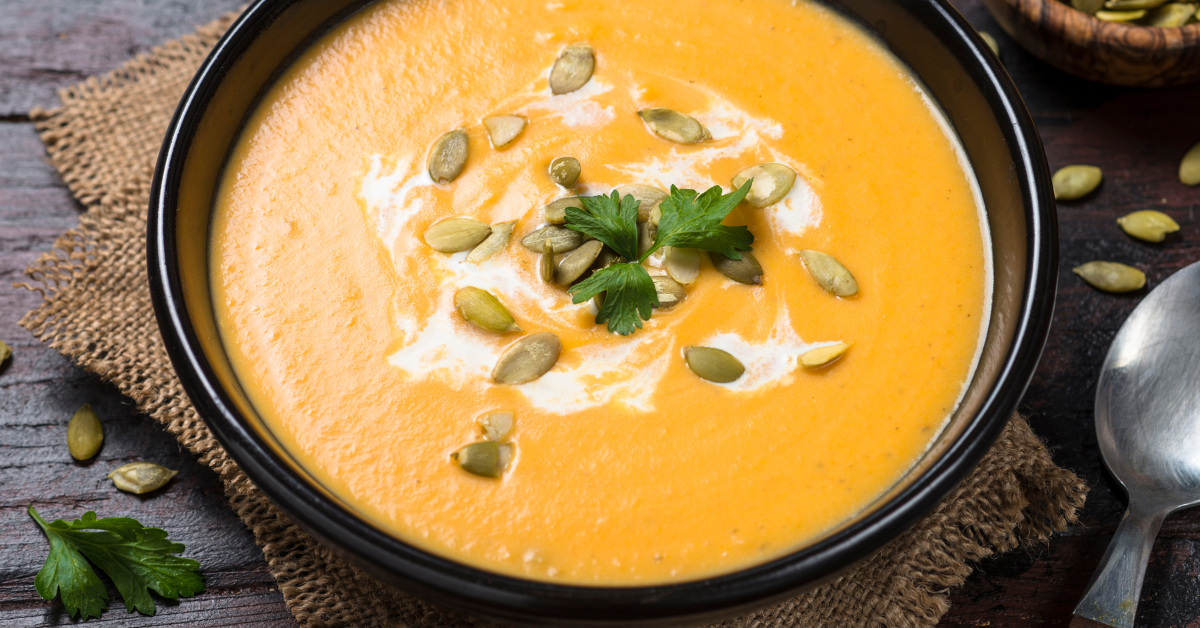 Brothy Pumpkin Power Sweet Potato Soup