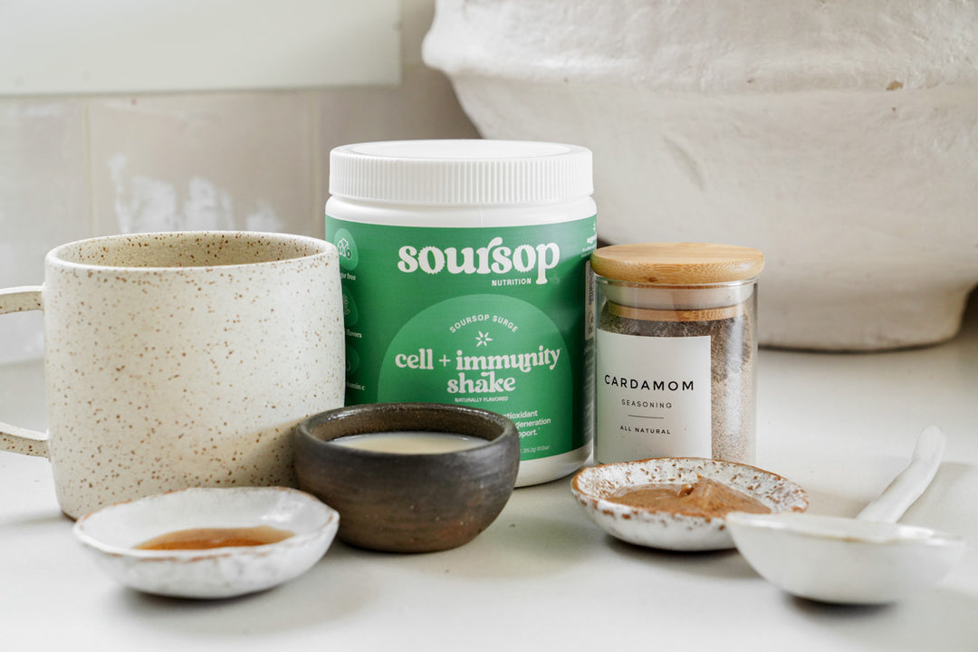 Soursop Nutrition Almond Butter Maple Latte Ingredients