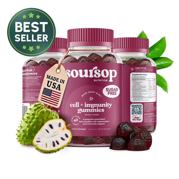 Soursop Gummies (3 Bottles $9.95 each)
