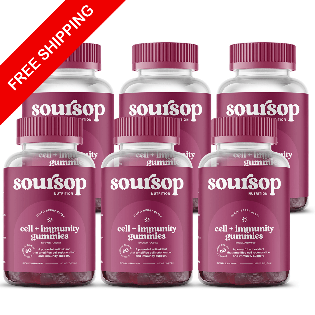 Cell + Immunity Soursop Gummies (6 Bottles)