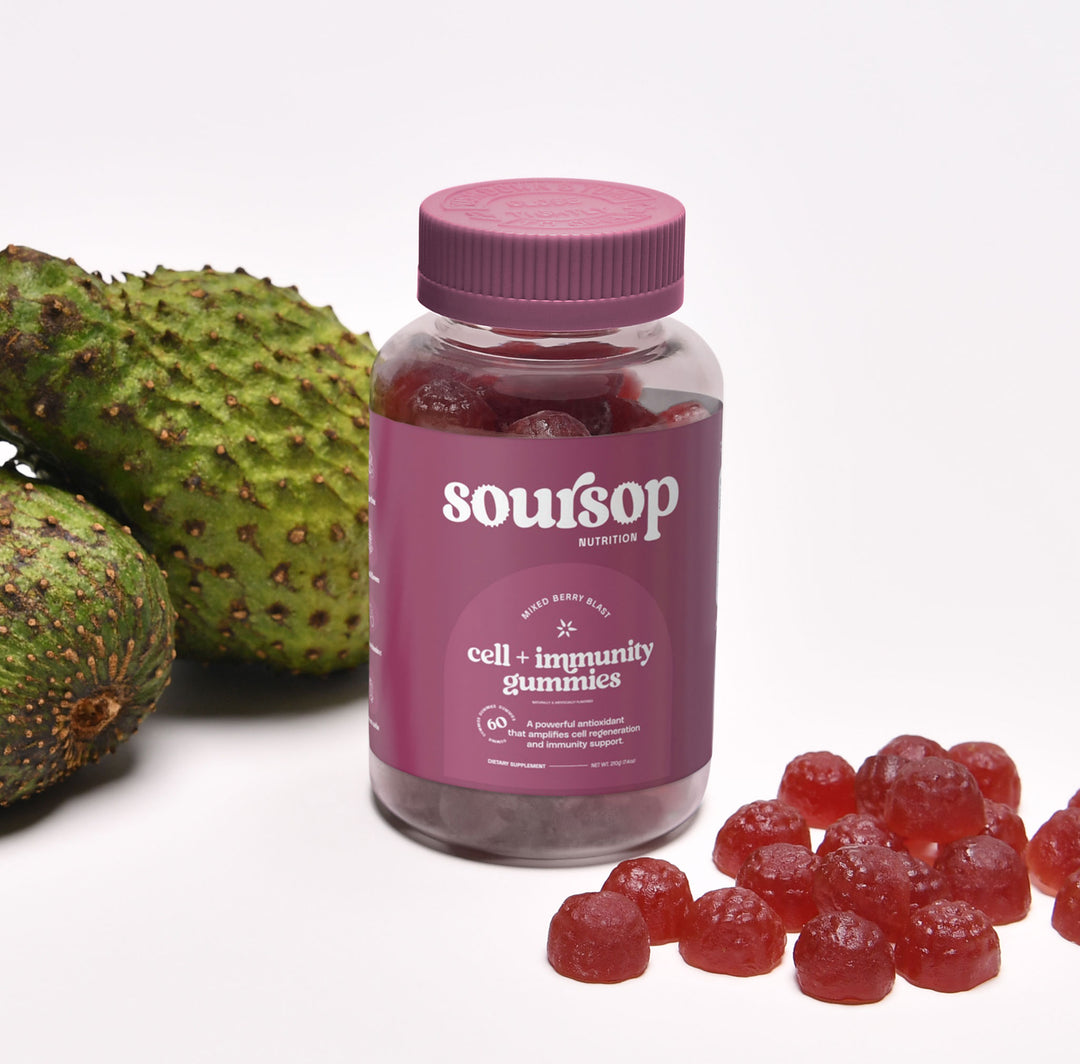 Soursop Nutrition Mixed Berry Blast Soursop Gummy for Cell and Immunity boost. A powerful antioxidant that amplifies cell regeneration and immunity support