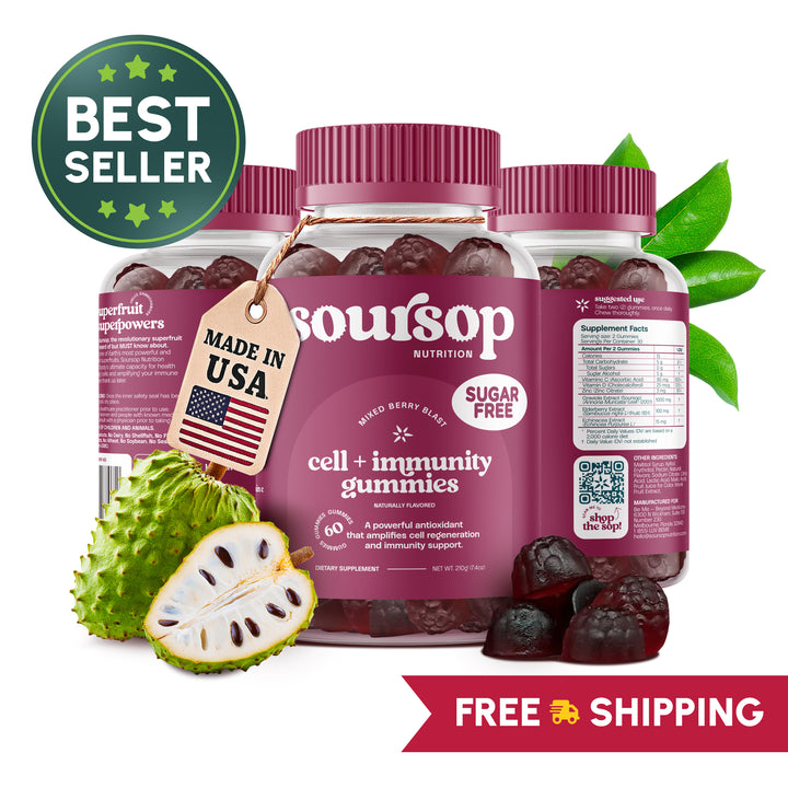 Cell + Immunity Soursop Gummies (3 Bottles)