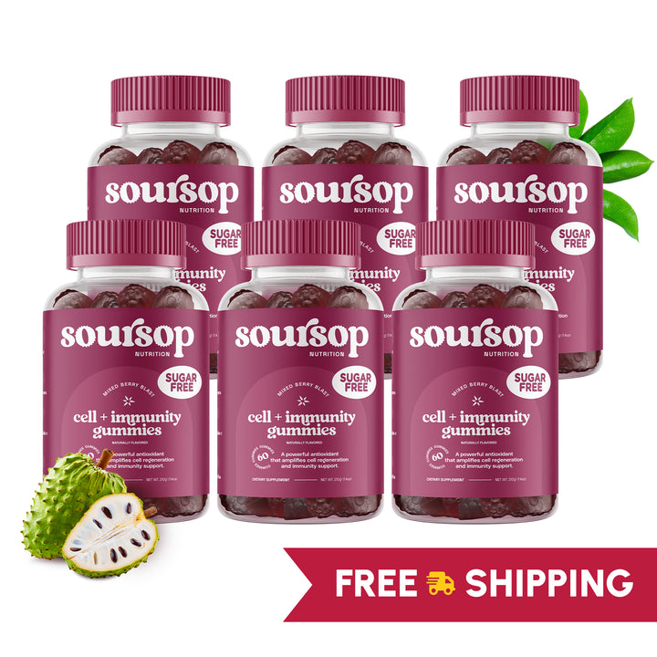 Cell + Immunity Soursop Gummies (6 Bottles)