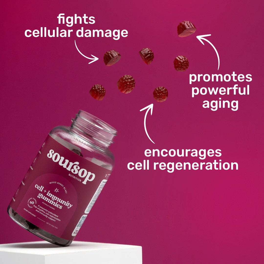 Cell + Immunity Soursop Gummies (3 Bottles)