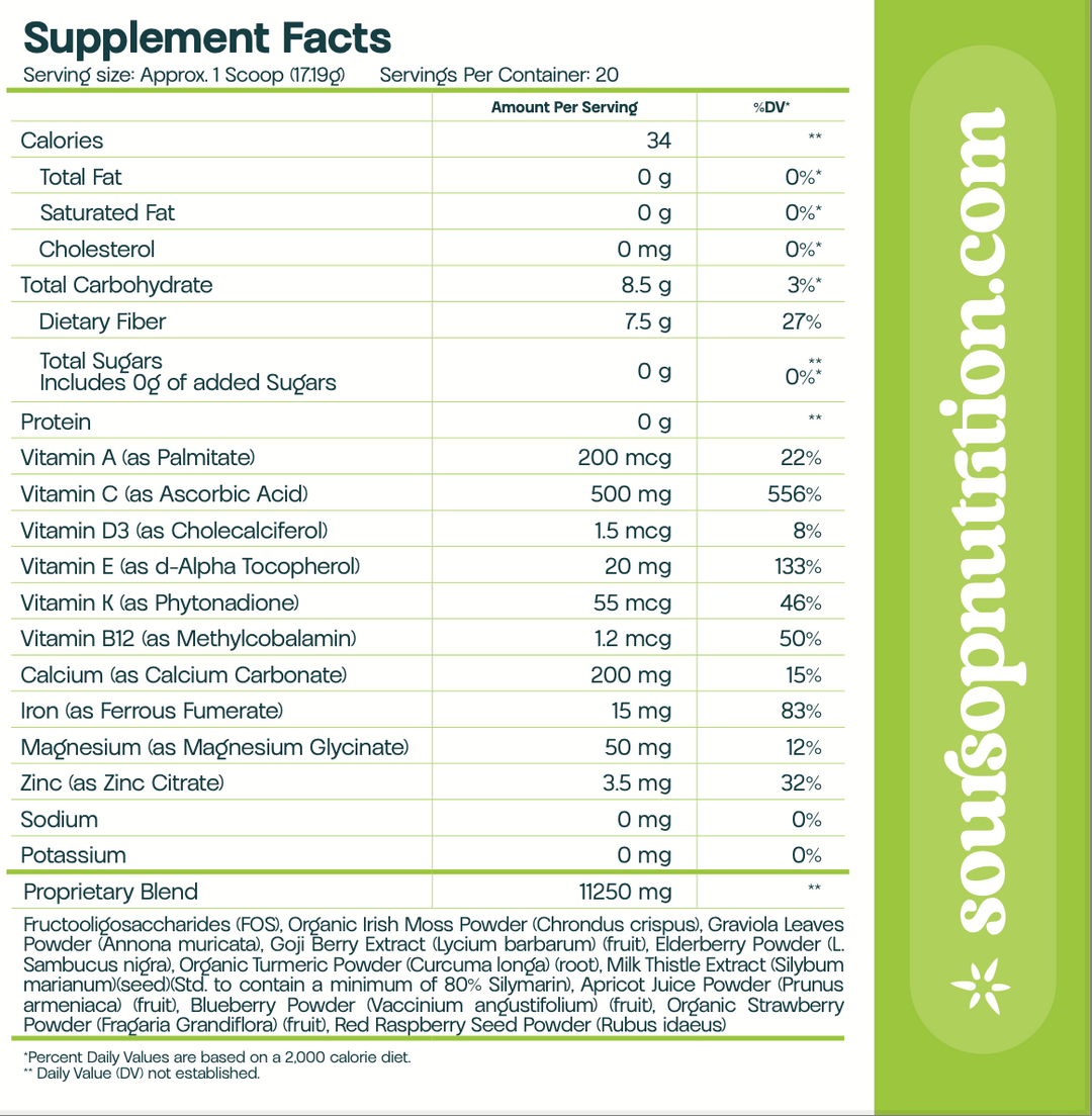 Soursop Nutrition Apple Accelerator Shake Nutrition Facts