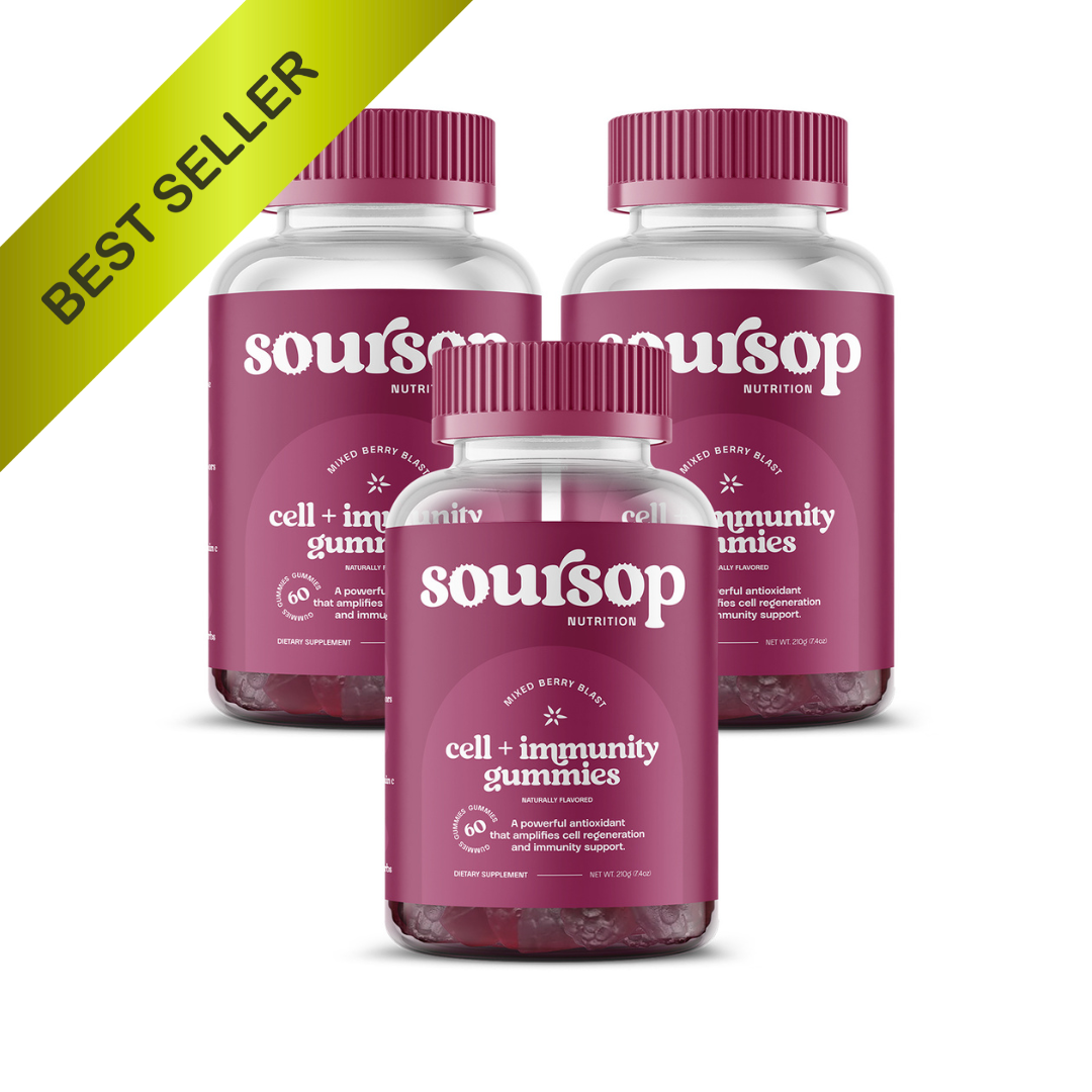 Cell + Immunity Soursop Gummies (3 Bottles)