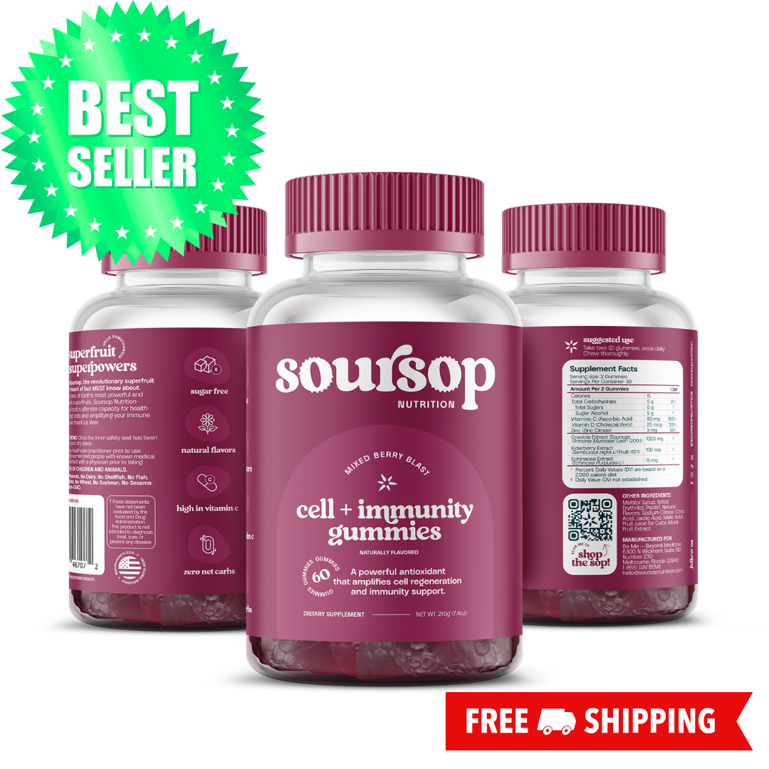 Cell + Immunity Soursop Gummies (3 Bottles)